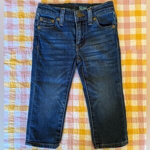 J.Crew Crewcuts Slim Fit Jeans - Dark Blue Wash Toddler Boy Size 2